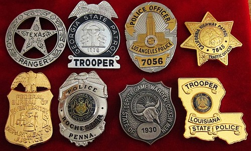 Obsolete police badges - police,