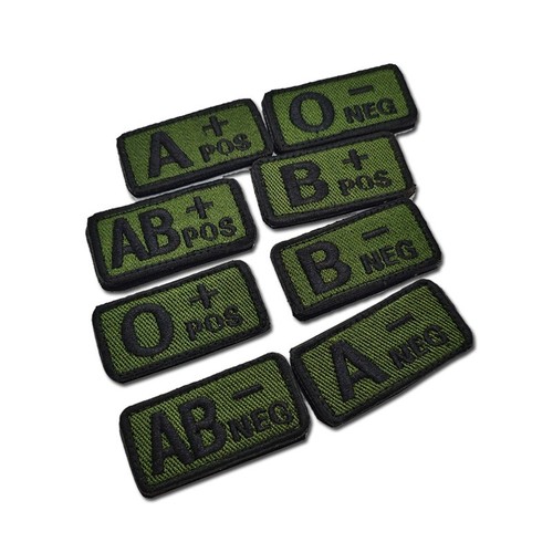 Blutgruppen patch klett oliv - klett,